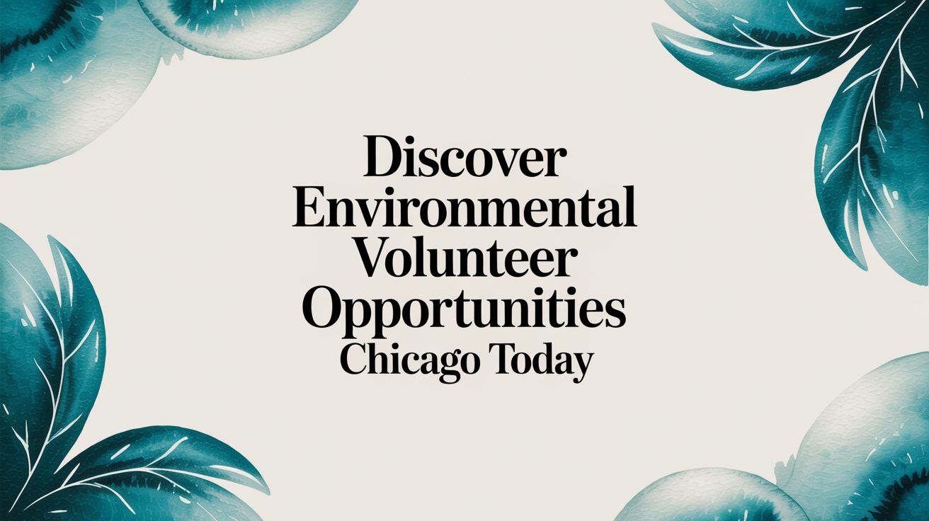 Discover environmental volunteer opportunities in chicago today