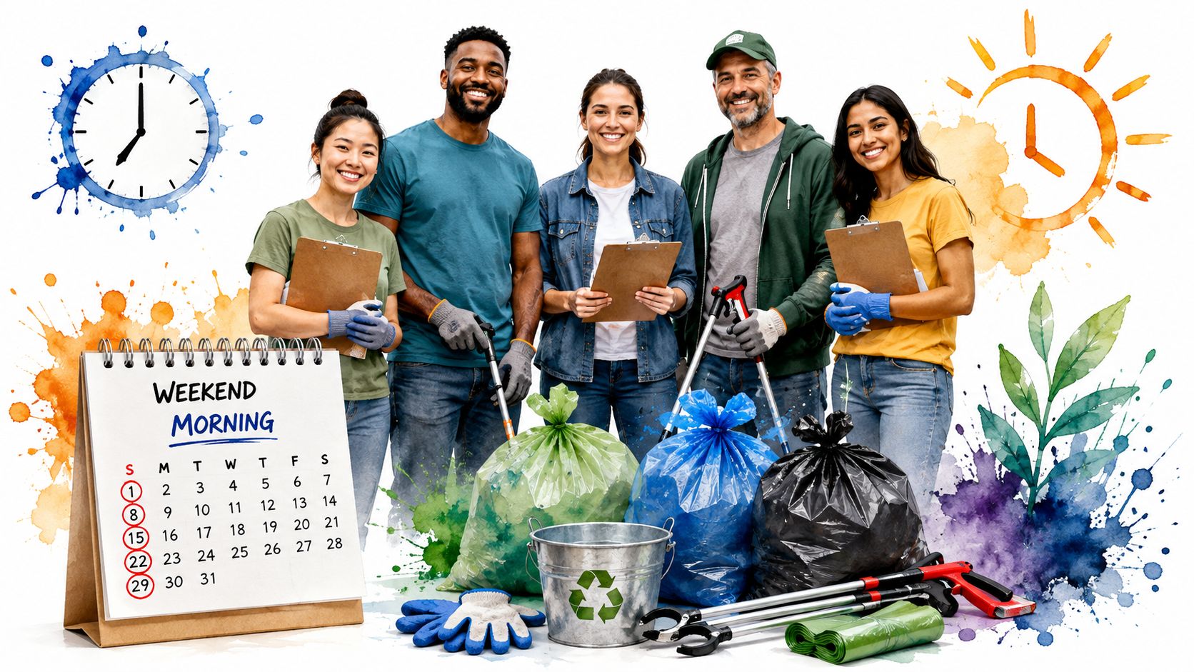 Best Trash Pickup Schedule for Volunteer Groups